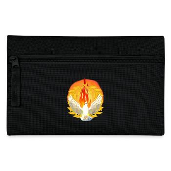 Dove of Peace Flame Dove War Disarmament Bird - Pencil Case - black - Front