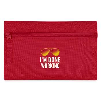 Rentner Spruch - Federtasche - Rot - Vorne