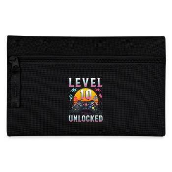 Level 10 unlocked Gaming Geschenk - Federtasche - Schwarz - Vorne
