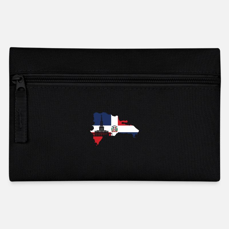 Dominikanische Republik Flagge - Federtasche - Schwarz