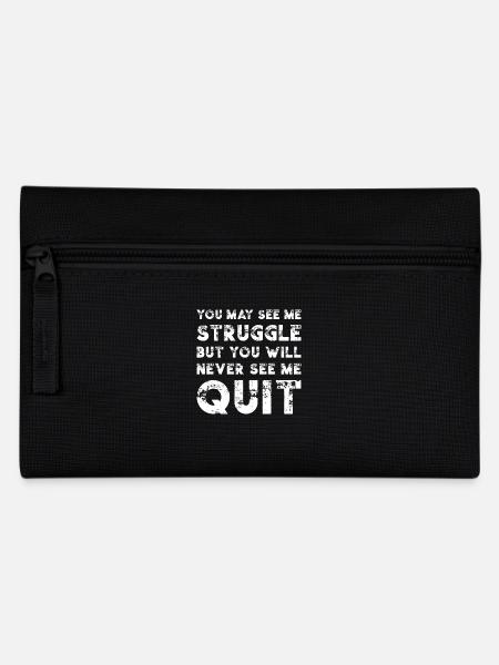 Motivation Quote - Pencil Case - black