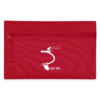 WItziger Spruch mit dickem Vogel für Überweightig - Pencil Case - red - Front