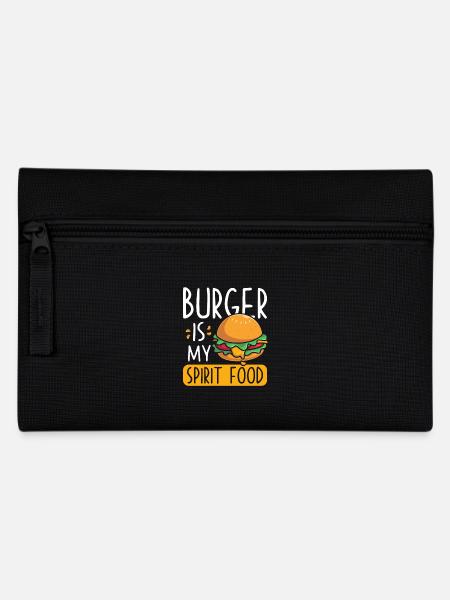 Burger Spruch lustig Burger Fan Geschenk - Federtasche - Schwarz