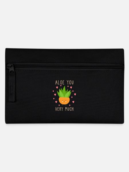 Aloe Vera Spruch lustig Aloe very much - Federtasche - Schwarz