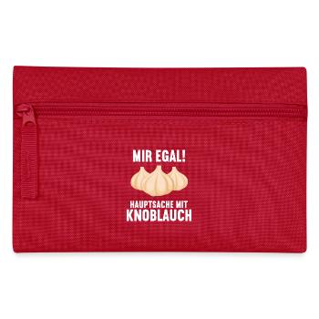 Mir egal Hauptsache mit Knoblauch Lustiges - Federtasche - Rot - Vorne