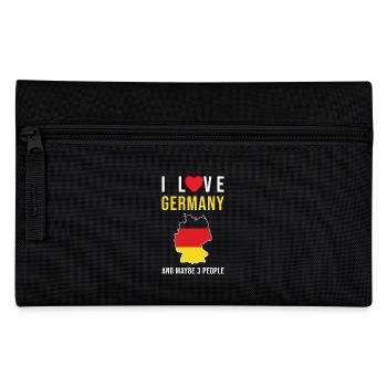 Ich liebe Deutschland Deutsch Flagge - Federtasche - Schwarz - Vorne