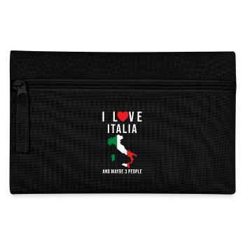 I love italy italian flag - Pencil Case - black - Front