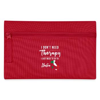 Italien Spruch Italien Urlaub - Federtasche - Rot - Vorne