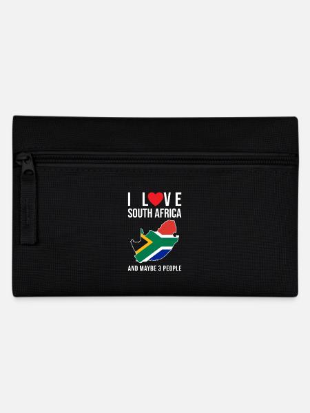Südafrika Ich liebe Südafrika - Federtasche - Schwarz