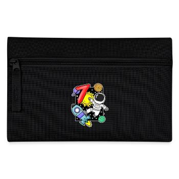 7th birthday astronaut 7 years boy gift - Pencil Case - black - Front