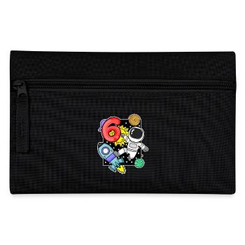 6th birthday astronaut 6 years boy gift - Pencil Case - black - Front