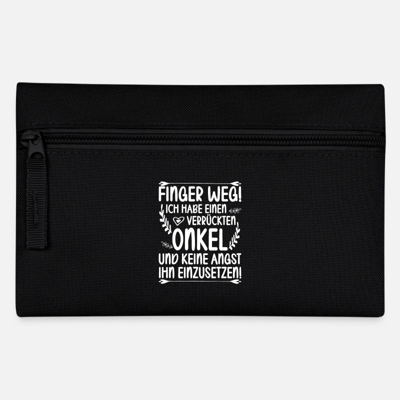 Finger weg ich habe einen verrückten Onkel und - Federtasche - Schwarz