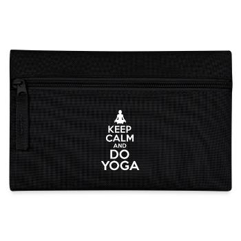 Keep Calm Yoga - Federtasche - Schwarz - Vorne