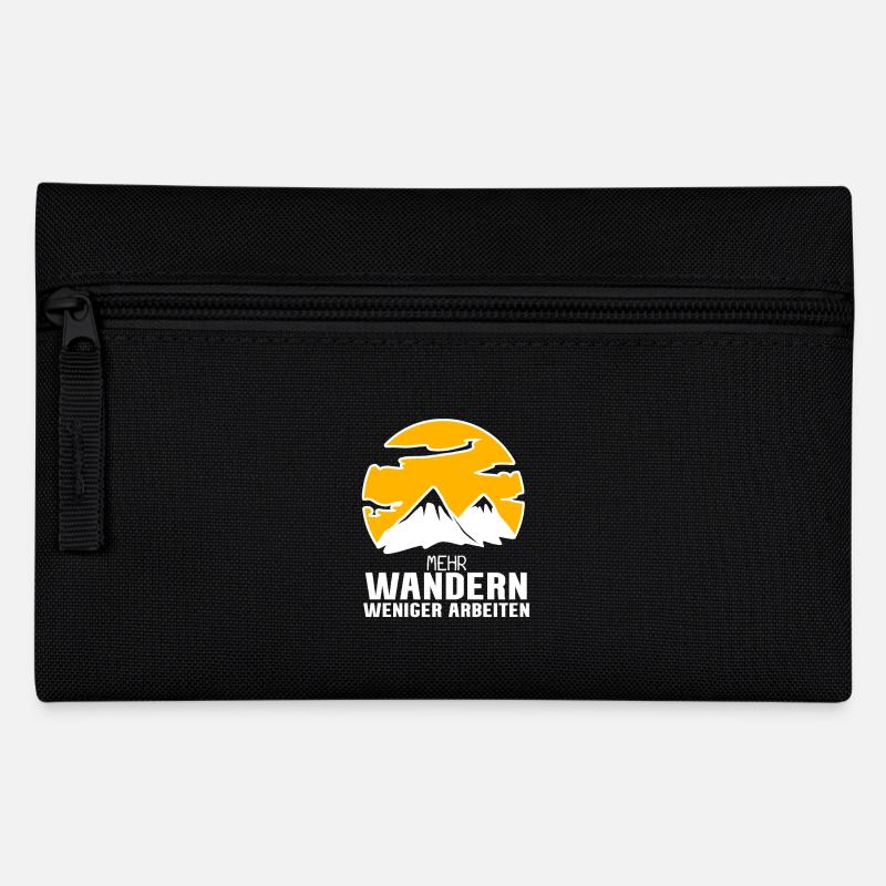 Wandern Berge Wanderer - Federtasche - Schwarz