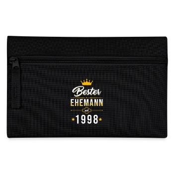 Ehemann seit 1998 Hochzeitstag Geschenk - Federtasche - Schwarz - Vorne