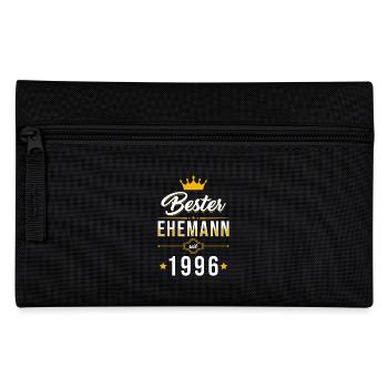 Ehemann seit 1996 Hochzeitstag Geschenk - Federtasche - Schwarz - Vorne