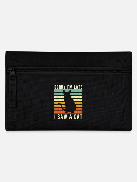 Cat funny saying - Pencil Case - black
