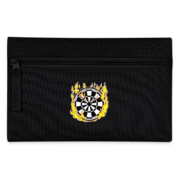Dartboard in flames - Pencil Case - black - Front
