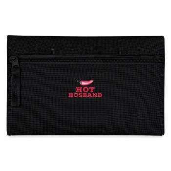 Hot Husband Chilli saying for fathers - Pencil Case - black - Front