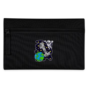 1 birthday astronaut boys children's birthday - Pencil Case - black - Front