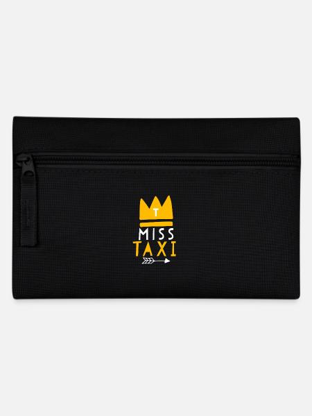 Miss Taxi Geschenk Spruch Frau - Federtasche - Schwarz