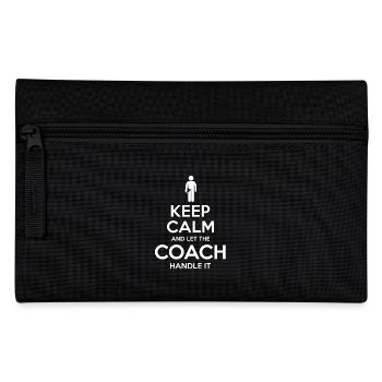 Trainer Geschenk Keep Calm Coach - Federtasche - Schwarz - Vorne