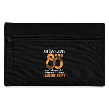 80 Jahre Alter 80. Geburtstag lausiges Shirt - Federtasche - Schwarz - Vorne