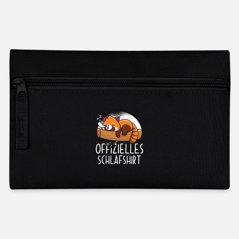 Offizielles Schlafshirt Roter Panda - Federtasche - Schwarz