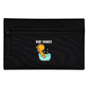 Baby Shower Giraffe Badewanne - Federtasche - Schwarz - Vorne