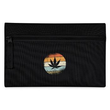 Cannabis Retro - Federtasche - Schwarz - Vorne
