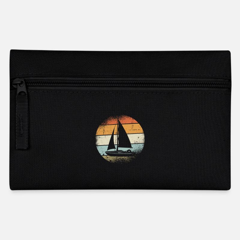 Segler Retro Sunset - Federtasche - Schwarz