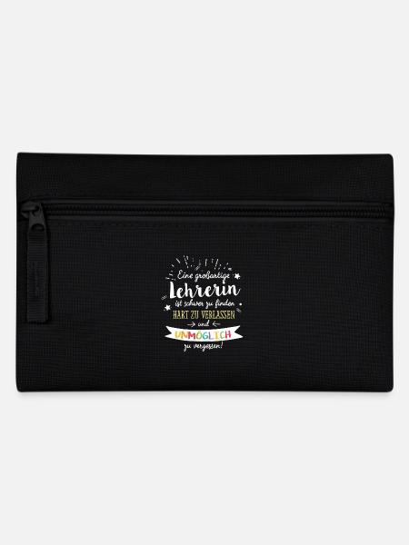 Großartige Lehrerin Spruch Abschied Geschenk - Federtasche - Schwarz