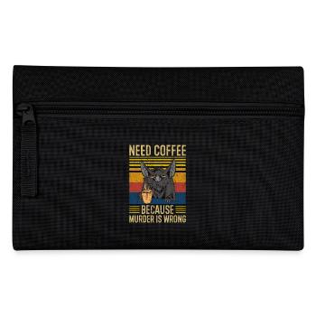 Need Coffee Kaffee Spruch - Federtasche - Schwarz - Vorne