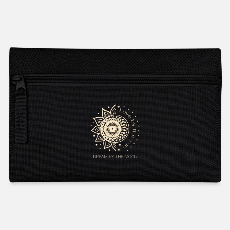 Love By The Sun Dream By The Moon Boho Geschenk - Federtasche - Schwarz