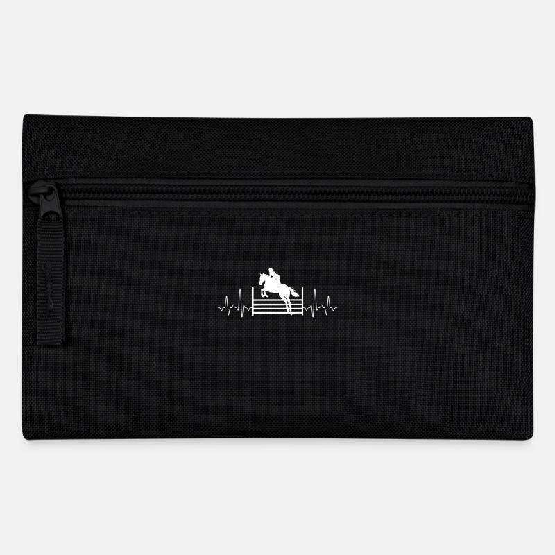 Springreiten Herzschlag - Federtasche - Schwarz