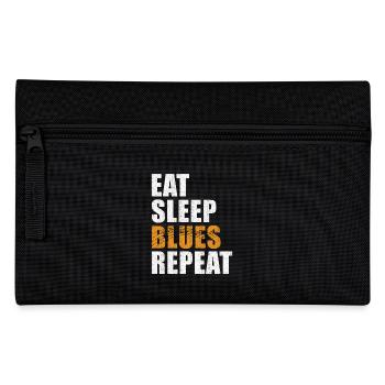 Blues Eat Sleep Blues Repeat - Federtasche - Schwarz - Vorne