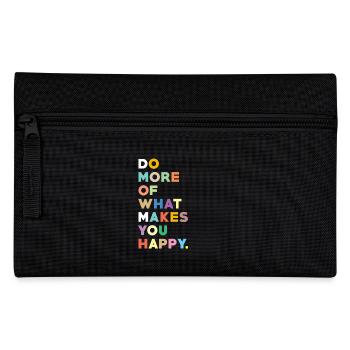 Le bonheur en disant la devise de la vie - Trousse - noir - Devant
