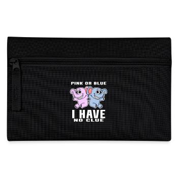 Pink Or Blue - Baby Announcement - Pencil Case - black - Front