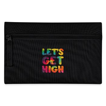 Hippie Spruch Lets geht high - Federtasche - Schwarz - Vorne