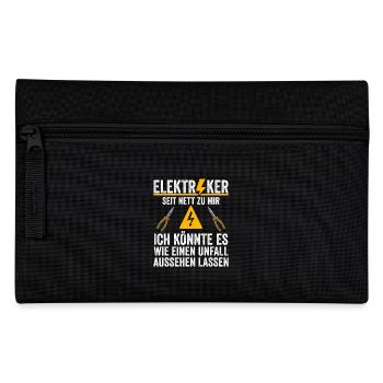Elektriker Warnung Sei Nett Zu Mir Witziges Design - Federtasche - Schwarz - Vorne