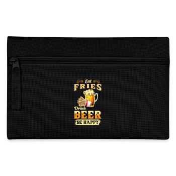 Frites et bières - Trousse - noir - Devant