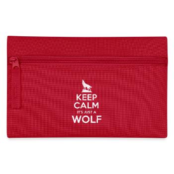 Wolf saying Keep calm Wolf - Pencil Case - red - Front