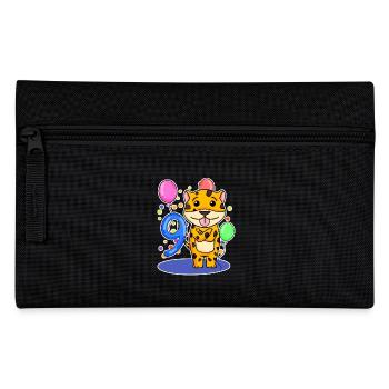 9 Jahre alt - Jaguar - 9. Geburtstag Geschenk - Federtasche - Schwarz - Vorne