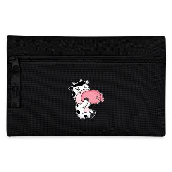 Cow Sausage Motif Funny - Pencil Case - black - Front