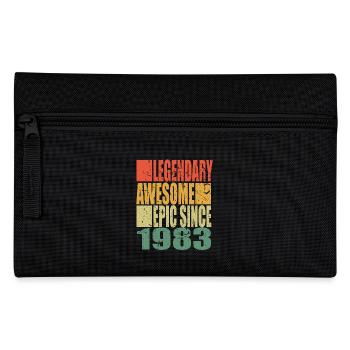 Legendary since 1983 saying birthday - Pencil Case - black - Front