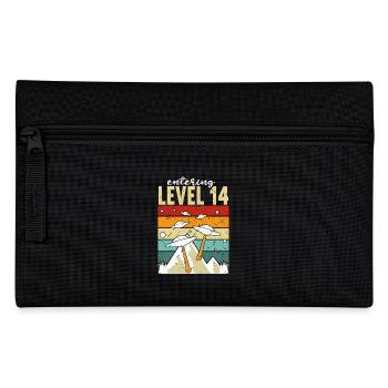 Level 14 Gaming Controller 14th Birthday - Pencil Case - black - Front