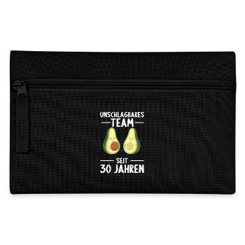 30 Jahre verheiratet Avocado 30. Hochzeitstag - Federtasche - Schwarz - Vorne
