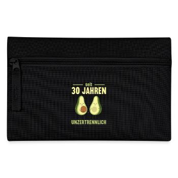 30 Jahre verheiratet Avocado 30. Hochzeitstag - Federtasche - Schwarz - Vorne
