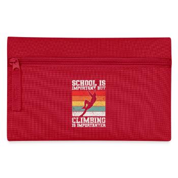 Klettern Kletterer Bouldern - Federtasche - Rot - Vorne