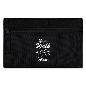 Never walk alone Hunde Geschenk - Federtasche - Schwarz - Vorne